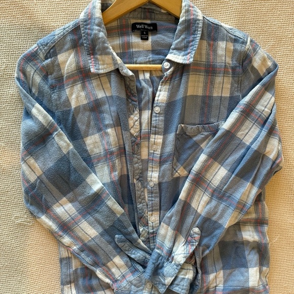 Well Worn Blue and White Checkered Shirt - Picture 3 of 5